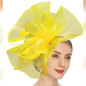 NEW! XL Vibrant Yellow Kentucky Derby Hat